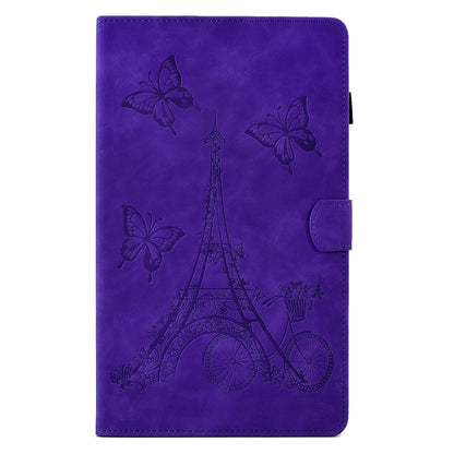 For Samsung Galaxy Tab A7 Lite Tower Embossed Leather Tablet Case(Purple) by bashfashion
