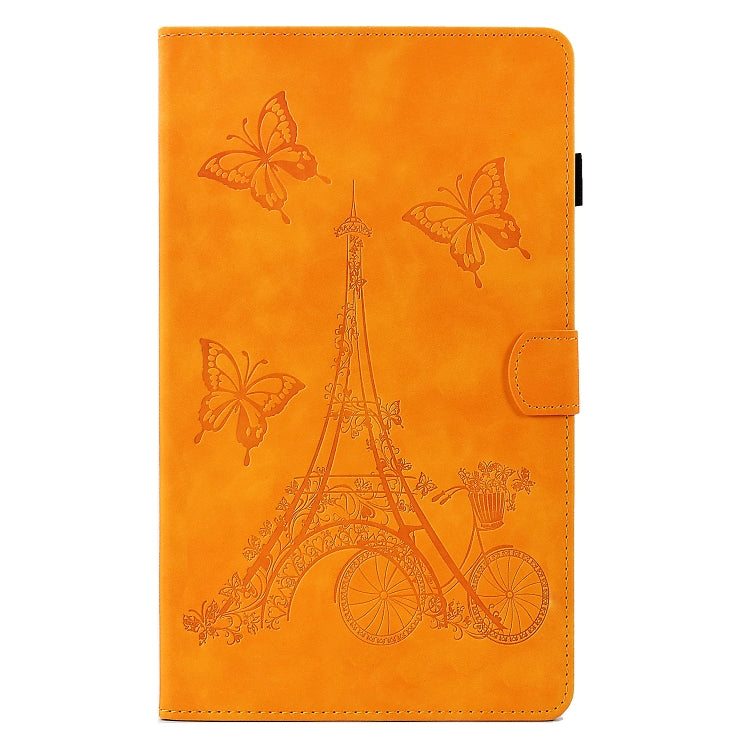 For Samsung Galaxy Tab A7 Lite Tower Embossed Leather Tablet Case(Khaki) by bashfashion