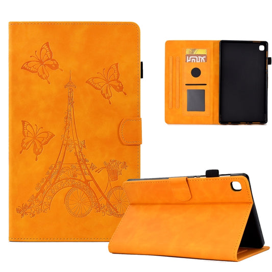 For Samsung Galaxy Tab A 8.0 2019 T290 Tower Embossed Leather Tablet Case(Khaki) by bashfashion