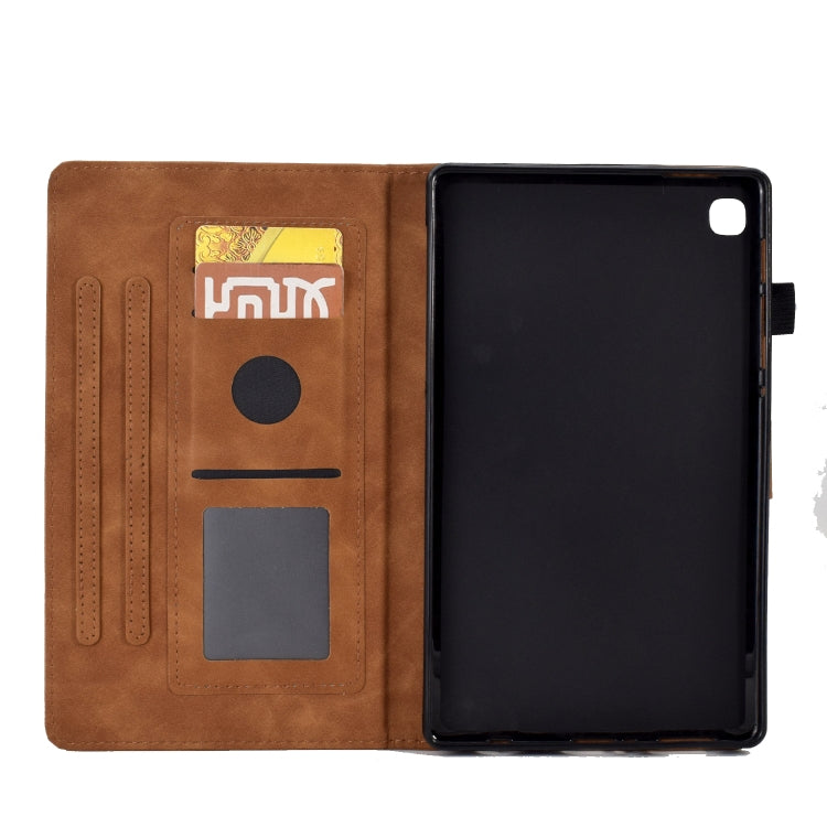 For Samsung Galaxy Tab A 10.1 2019 T510 Tower Embossed Leather Tablet Case(Brown) by bashfashion