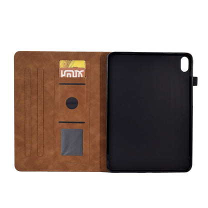 For iPad 2025 / 2022 Tower Embossed Leather Smart Tablet Case(Brown) by bashfashion