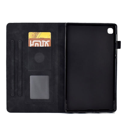 For Samsung Galaxy Tab S6 Lite P610 Tower Embossed Leather Smart Tablet Case(Black) by bashfashion