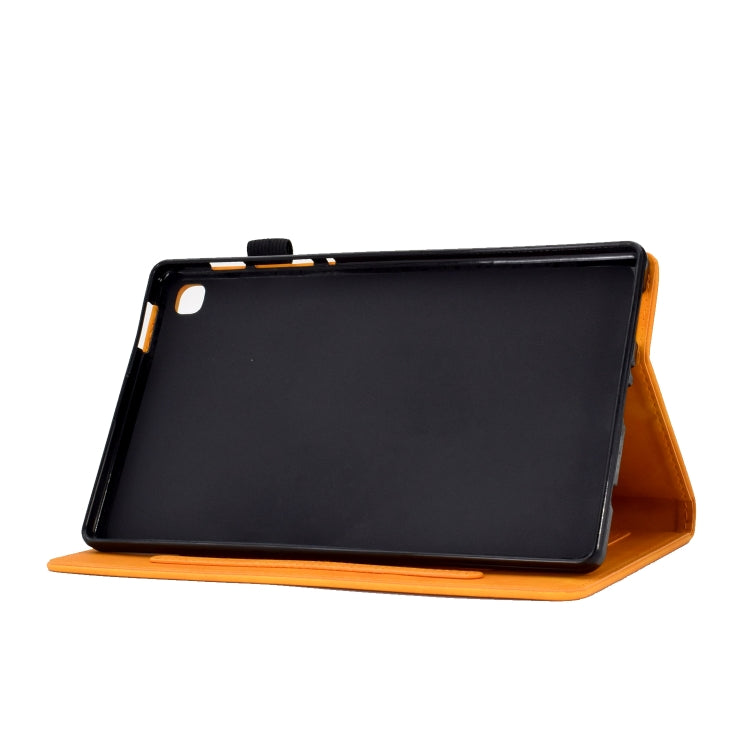 For Samsung Galaxy Tab S6 Lite P610 Tower Embossed Leather Smart Tablet Case(Khaki) by bashfashion