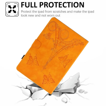 For Samsung Galaxy Tab S6 Lite P610 Tower Embossed Leather Smart Tablet Case(Khaki) by bashfashion