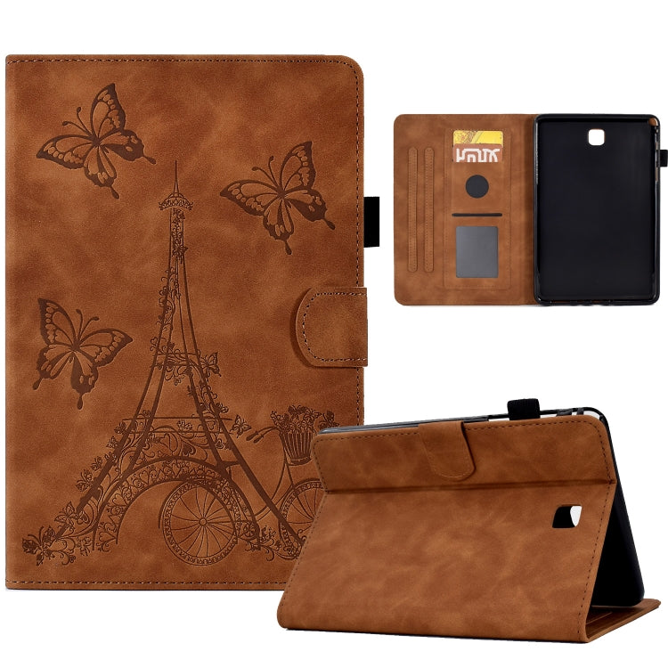 For Samsung Galaxy Tab A 8.0 T350 Tower Embossed Leather Smart Tablet Case(Brown) by bashfashion
