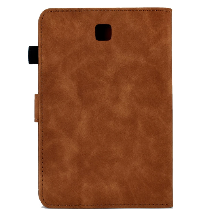 For Samsung Galaxy Tab A 8.0 T350 Tower Embossed Leather Smart Tablet Case(Brown) by bashfashion