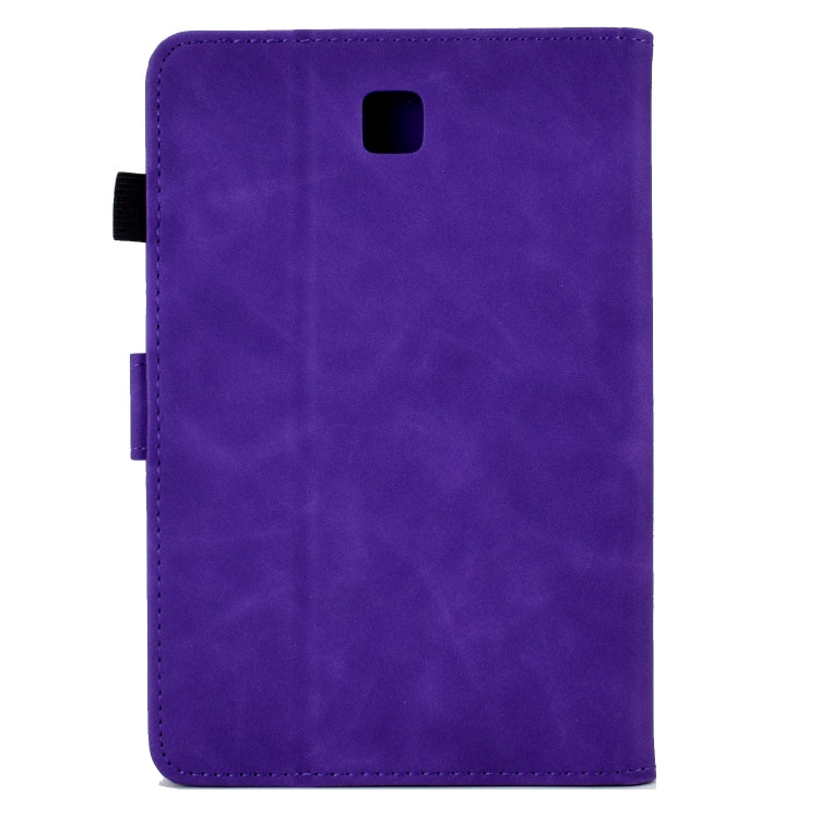For Samsung Galaxy Tab A 8.0 T350 Tower Embossed Leather Smart Tablet Case(Purple) by bashfashion