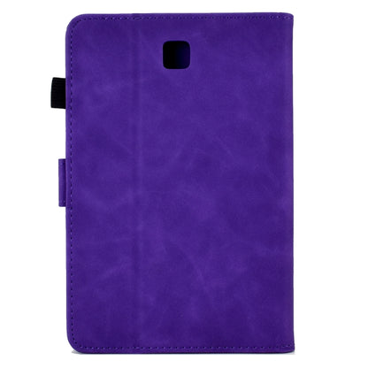 For Samsung Galaxy Tab A 8.0 T350 Tower Embossed Leather Smart Tablet Case(Purple) by bashfashion