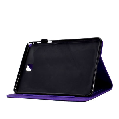 For Samsung Galaxy Tab A 8.0 T350 Tower Embossed Leather Smart Tablet Case(Purple) by bashfashion