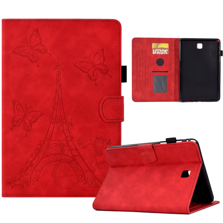 For Samsung Galaxy Tab A 8.0 T350 Tower Embossed Leather Smart Tablet Case(Red) by bashfashion