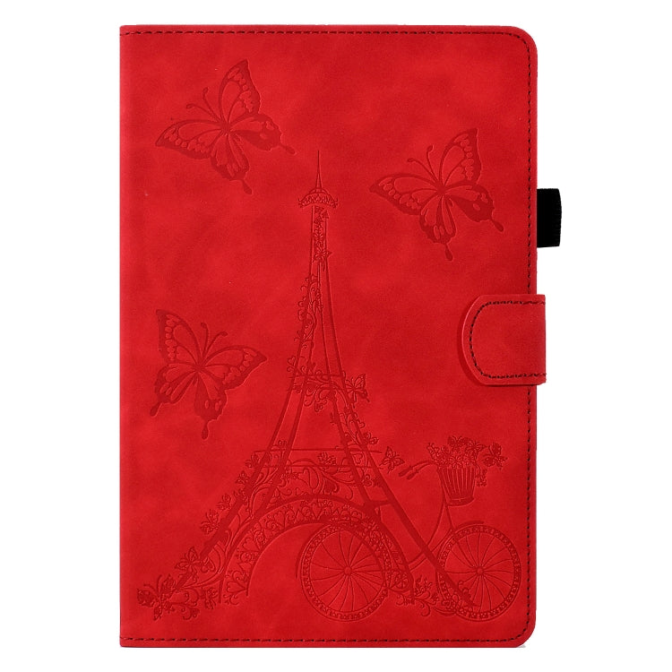 For Samsung Galaxy Tab A 8.0 T350 Tower Embossed Leather Smart Tablet Case(Red) by bashfashion