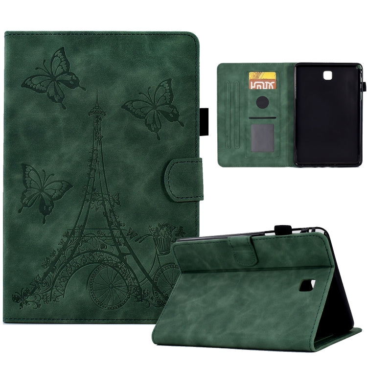 For Samsung Galaxy Tab A 8.0 T350 Tower Embossed Leather Smart Tablet Case(Green) by bashfashion