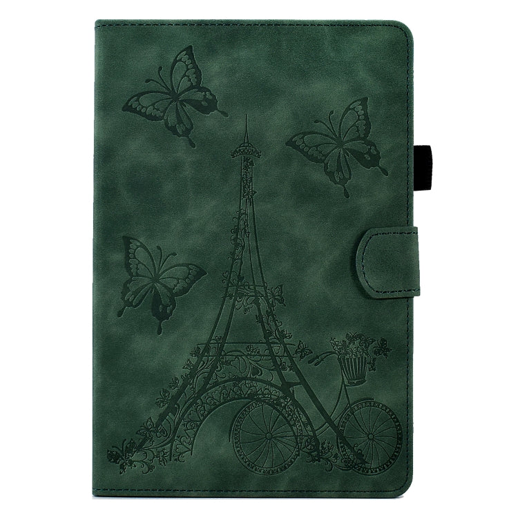 For Samsung Galaxy Tab A 8.0 T350 Tower Embossed Leather Smart Tablet Case(Green) by bashfashion