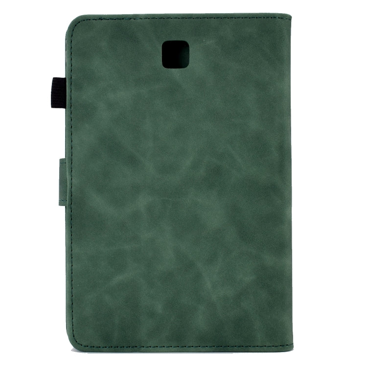For Samsung Galaxy Tab A 8.0 T350 Tower Embossed Leather Smart Tablet Case(Green) by bashfashion