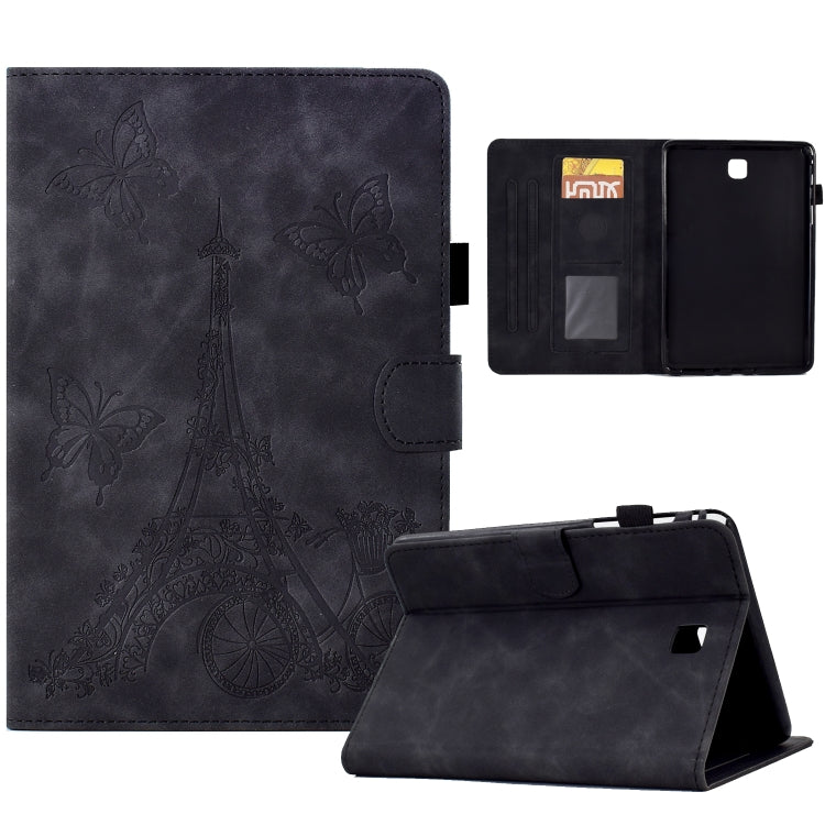 For Samsung Galaxy Tab A 8.0 T350 Tower Embossed Leather Smart Tablet Case(Black) by bashfashion