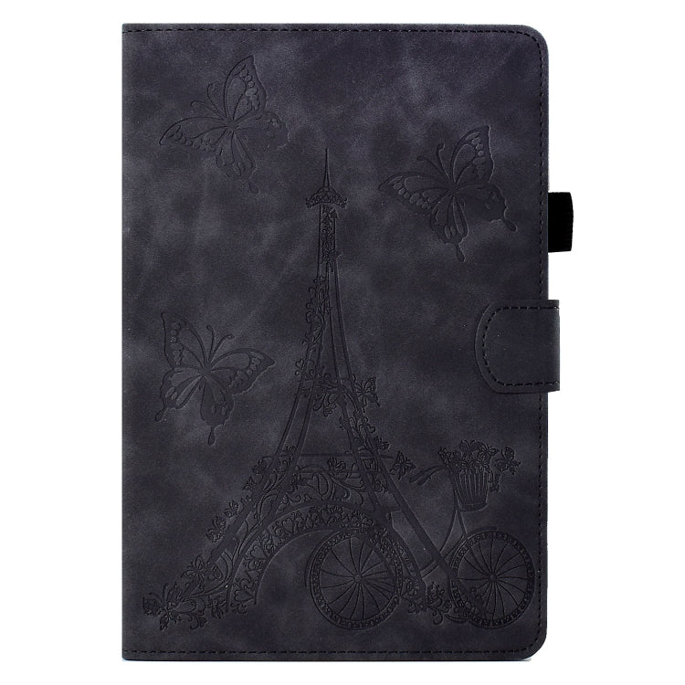For Samsung Galaxy Tab A 8.0 T350 Tower Embossed Leather Smart Tablet Case(Black) by bashfashion