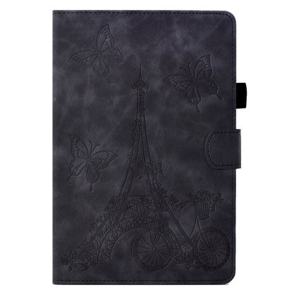 For Samsung Galaxy Tab A 8.0 T350 Tower Embossed Leather Smart Tablet Case(Black) by bashfashion