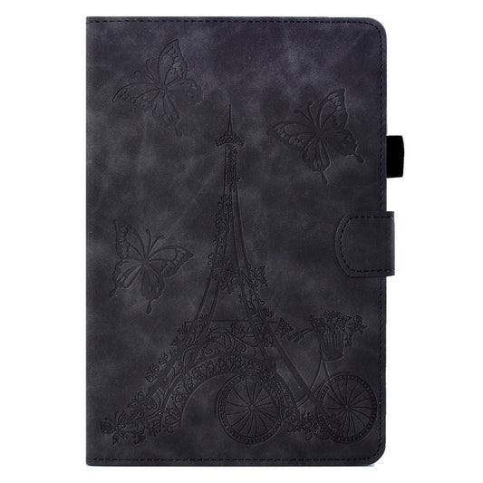 For Samsung Galaxy Tab A 8.0 T350 Tower Embossed Leather Smart Tablet Case(Black) by bashfashion