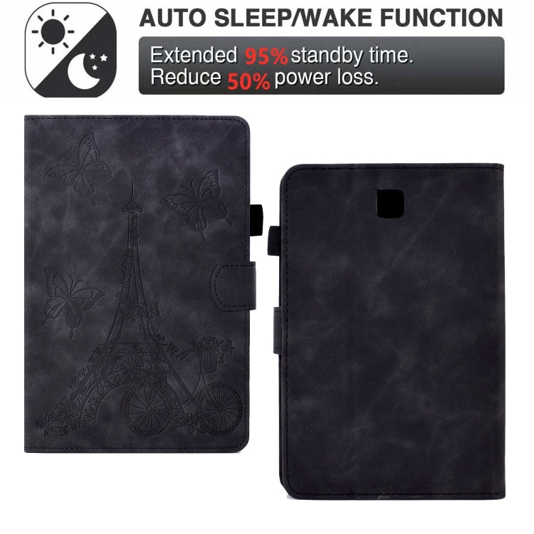 For Samsung Galaxy Tab A 8.0 T350 Tower Embossed Leather Smart Tablet Case(Black) by bashfashion