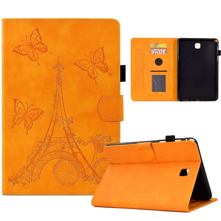 For Samsung Galaxy Tab A 8.0 T350 Tower Embossed Leather Smart Tablet Case(Khaki) by bashfashion