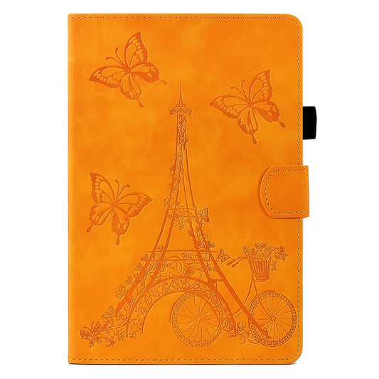 For Samsung Galaxy Tab A 8.0 T350 Tower Embossed Leather Smart Tablet Case(Khaki) by bashfashion