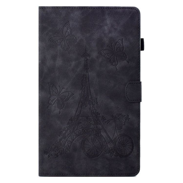 For Samsung Galaxy Tab A7 10.4 2020 T500 Tower Embossed Leather Smart Tablet Case(Black) by bashfashion