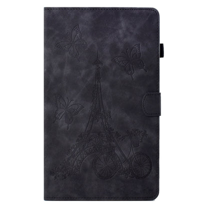 For Samsung Galaxy Tab A7 10.4 2020 T500 Tower Embossed Leather Smart Tablet Case(Black) by bashfashion