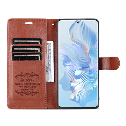 For Honor 80 AZNS Sheepskin Texture Flip Leather Phone Case(Brown) by AZNS
