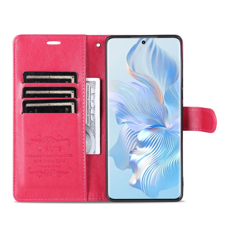 For Honor 80 AZNS Sheepskin Texture Flip Leather Phone Case(Red) by AZNS