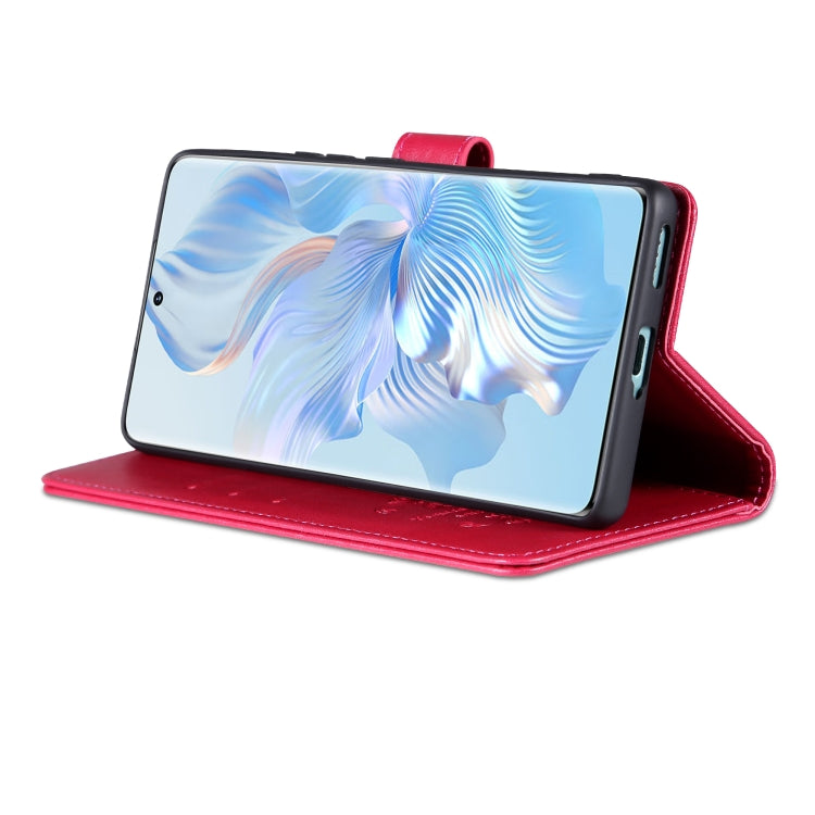 For Honor 80 AZNS Sheepskin Texture Flip Leather Phone Case(Red) by AZNS