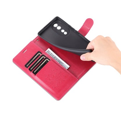 For Honor 80 AZNS Sheepskin Texture Flip Leather Phone Case(Red) by AZNS