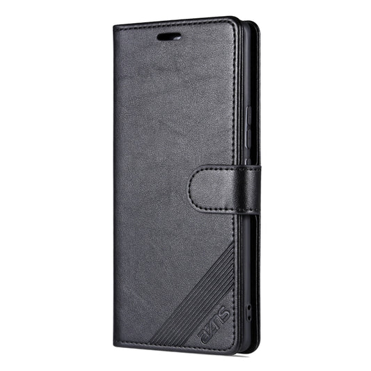 For Honor 80 Pro AZNS Sheepskin Texture Flip Leather Phone Case(Black) by AZNS
