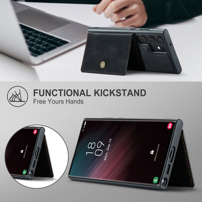 For Samsung Galaxy S23 Ultra 5G JEEHOOD Retro Magnetic Detachable Wallet Phone Case(Black) by JEEHOOD