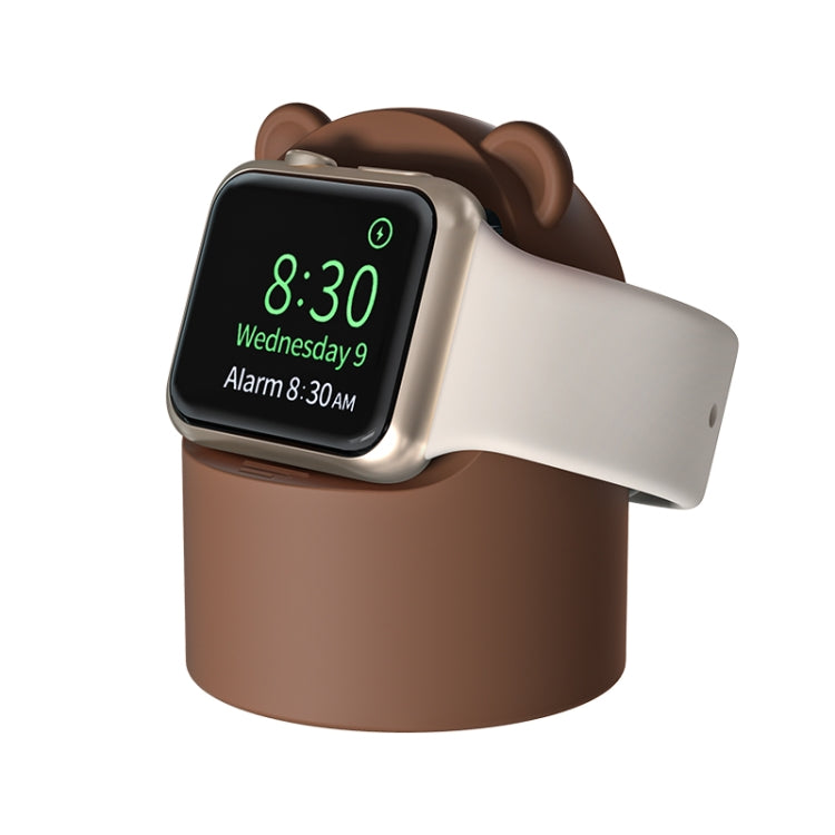 For Apple Watch Smart Watch Silicone Charging Holder without Charger(Brown) by bashfashion