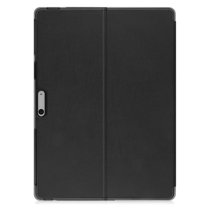 For Microsoft Surface Pro 9 Custer Pure Color Holder Leather Tablet Case(Black) by bashfashion