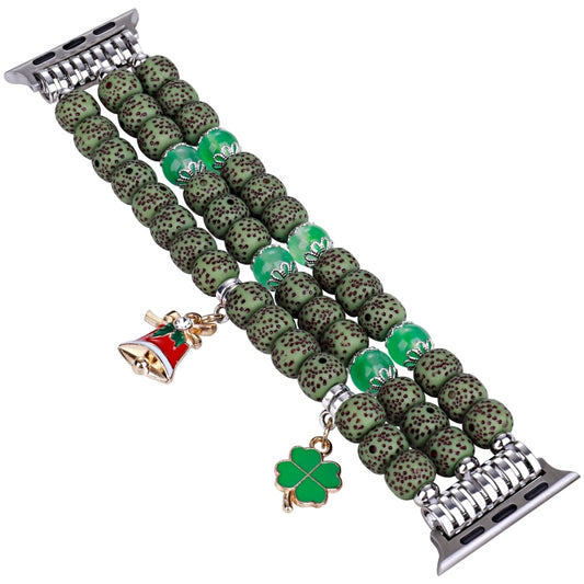Bodhi Beads Watch Band For Apple Watch Series 9&8&7 41mm / SE 3&SE 2&6&SE&5&4 40mm / 3&2&1 38mm(Green) by bashfashion