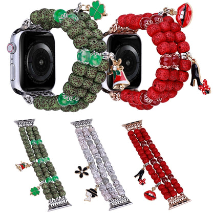 Bodhi Beads Watch Band For Apple Watch Series 9&8&7 41mm / SE 3&SE 2&6&SE&5&4 40mm / 3&2&1 38mm(White) by bashfashion