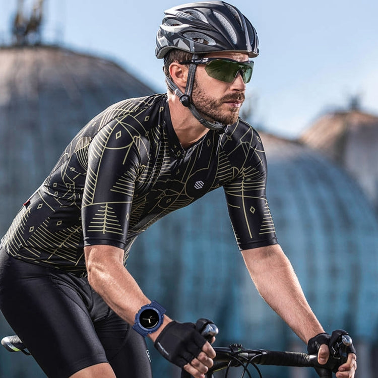 For Google Pixel Watch Three-proof Solid Color Integrated Watch Band(Army Blue) by bashfashion