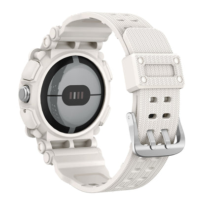 For Google Pixel Watch Three-proof Solid Color Integrated Watch Band(Starlight) by bashfashion