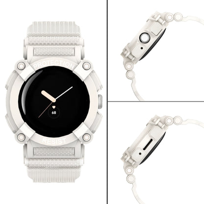 For Google Pixel Watch Three-proof Solid Color Integrated Watch Band(Starlight) by bashfashion