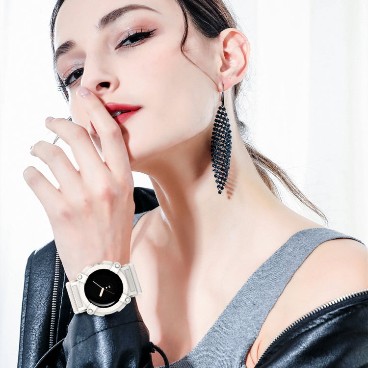 For Google Pixel Watch Three-proof Solid Color Integrated Watch Band(Starlight) by bashfashion