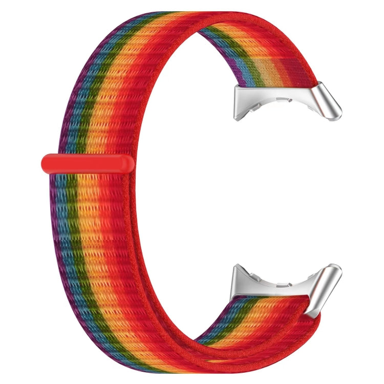 For Google Pixel Watch Metal Head Nylon Loop Watch Band(Colorful) by bashfashion