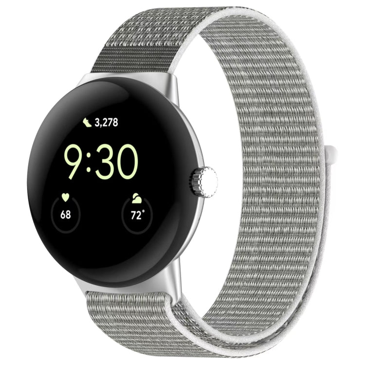 For Google Pixel Watch Metal Head Nylon Loop Watch Band(Colorful) by bashfashion