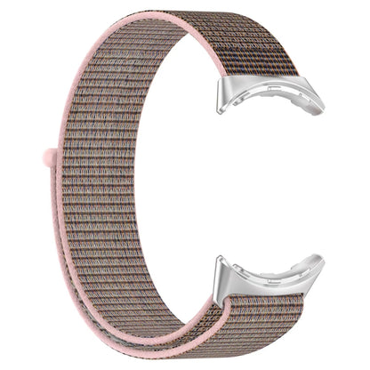 For Google Pixel Watch Metal Head Nylon Loop Watch Band(Powder Sand) by bashfashion