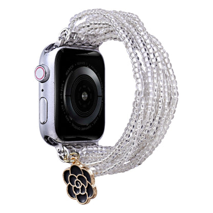 Multi-row Beads Watch Band For Apple Watch Ultra 49mm&Watch Ultra 2 49mm / Series 9&8&7 45mm / SE 3&SE 2&6&SE&5&4 44mm / 3&2&1 42mm(Transparent Beads) by bashfashion