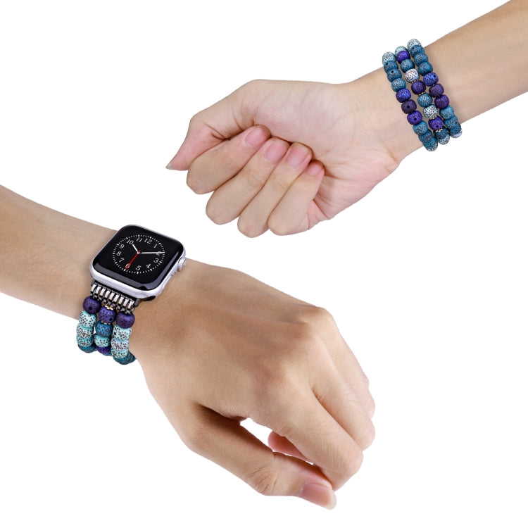 Simple Bodhi Beads Watch Band For Apple Watch Ultra 49mm&Watch Ultra 2 49mm / Series 9&8&7 45mm / SE 3&SE 2&6&SE&5&4 44mm / 3&2&1 42mm(Bodhi Blue) by bashfashion