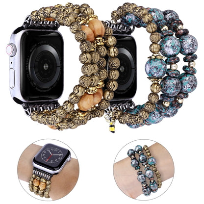 Rose Beads Watch Band For Apple Watch Ultra 49mm&Watch Ultra 2 49mm / Series 9&8&7 45mm / SE 3&SE 2&6&SE&5&4 44mm / 3&2&1 42mm(Rose Beads Bee) by bashfashion