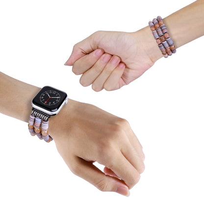 Pieces Beads Watch Band For Apple Watch Ultra 49mm&Watch Ultra 2 49mm / Series 9&8&7 45mm / SE 3&SE 2&6&SE&5&4 44mm / 3&2&1 42mm(Light Coffee) by bashfashion