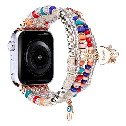 Forest Style Beads Watch Band For Apple Watch Ultra 49mm&Watch Ultra 2 49mm / Series 9&8&7 45mm / SE 3&SE 2&6&SE&5&4 44mm / 3&2&1 42mm(Colorful) by bashfashion