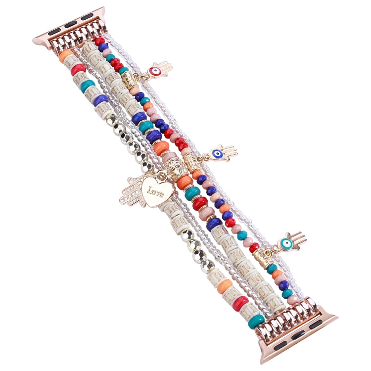 Forest Style Beads Watch Band For Apple Watch Ultra 49mm&Watch Ultra 2 49mm / Series 9&8&7 45mm / SE 3&SE 2&6&SE&5&4 44mm / 3&2&1 42mm(Colorful) by bashfashion